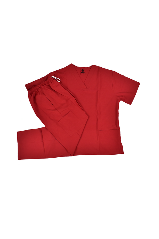 Uniforme Quirúrgico Antifluido Unisex Rojo
