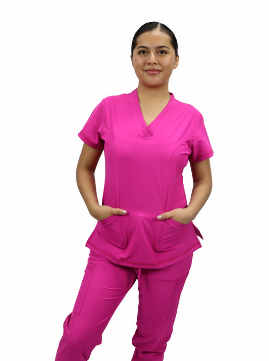 Uniforme Quirurgico M05 Antifluido Stretch Fucsia