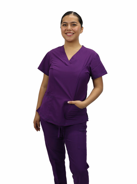 Uniforme Quirurgico M05 Antifluido Stretch Morado