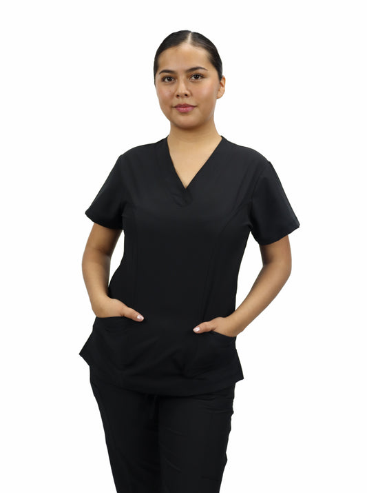 Uniforme Quirurgico M05 Antifluido Stretch Negro